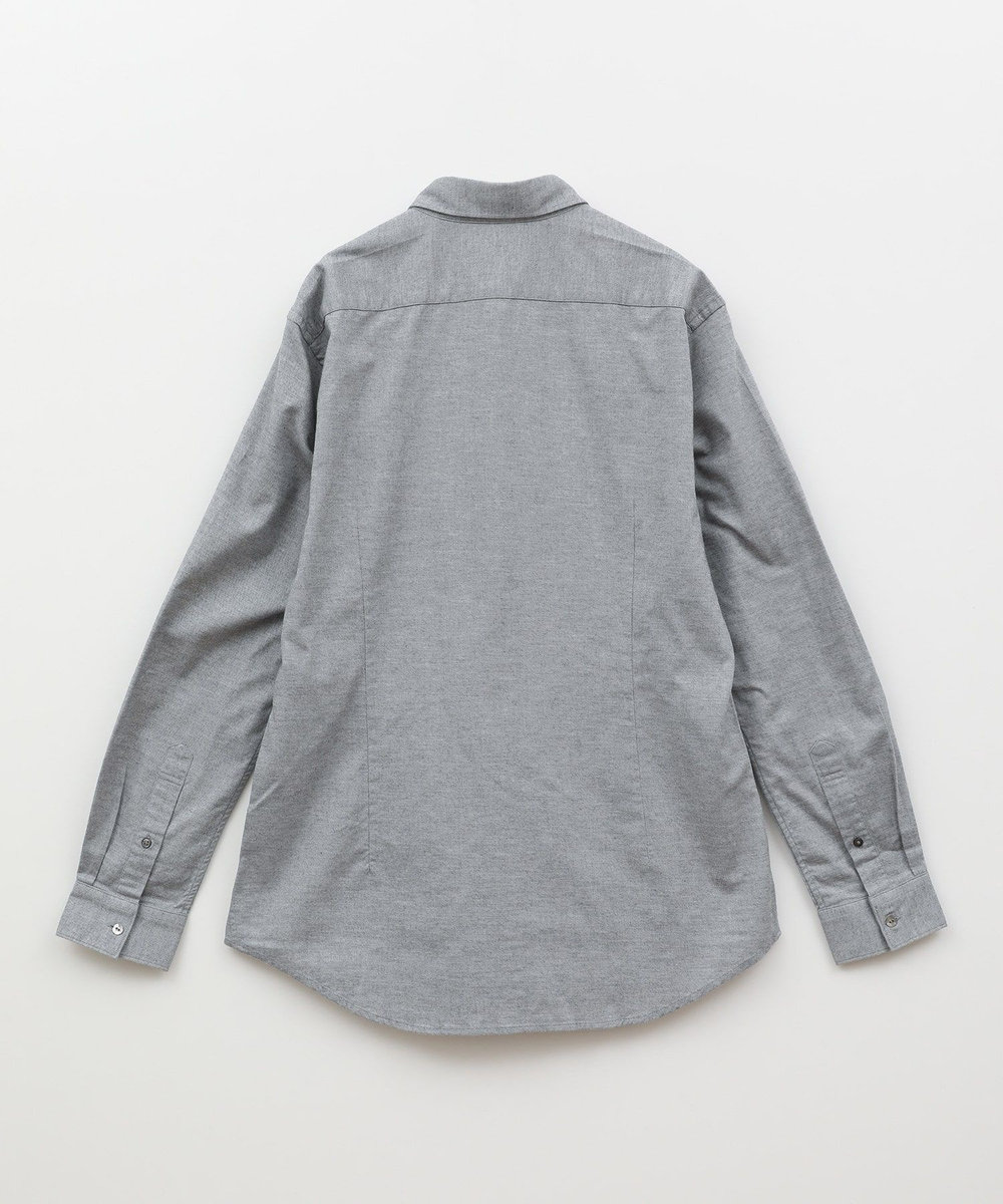 MEN'S BIGI フランネルフレンチフロントカジュアルシャツ グレー