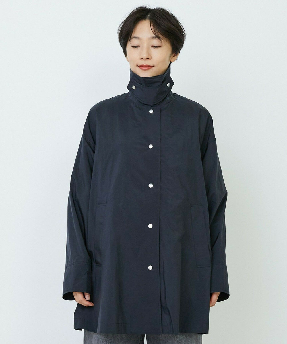 feerique feerique シルキータフタバルカラーコート ブラック