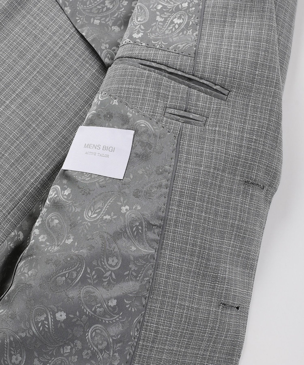 MEN'S BIGI 【ACTIVE TAILOR】ミックスヤーン/ホップサックジャケット ライトグレー