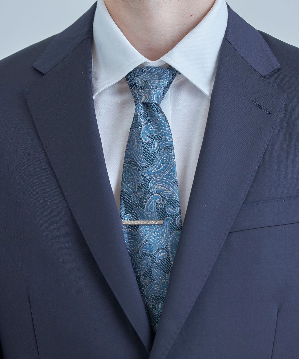 MEN'S BIGI ダイヤカットクリスタルタイバー シルバー