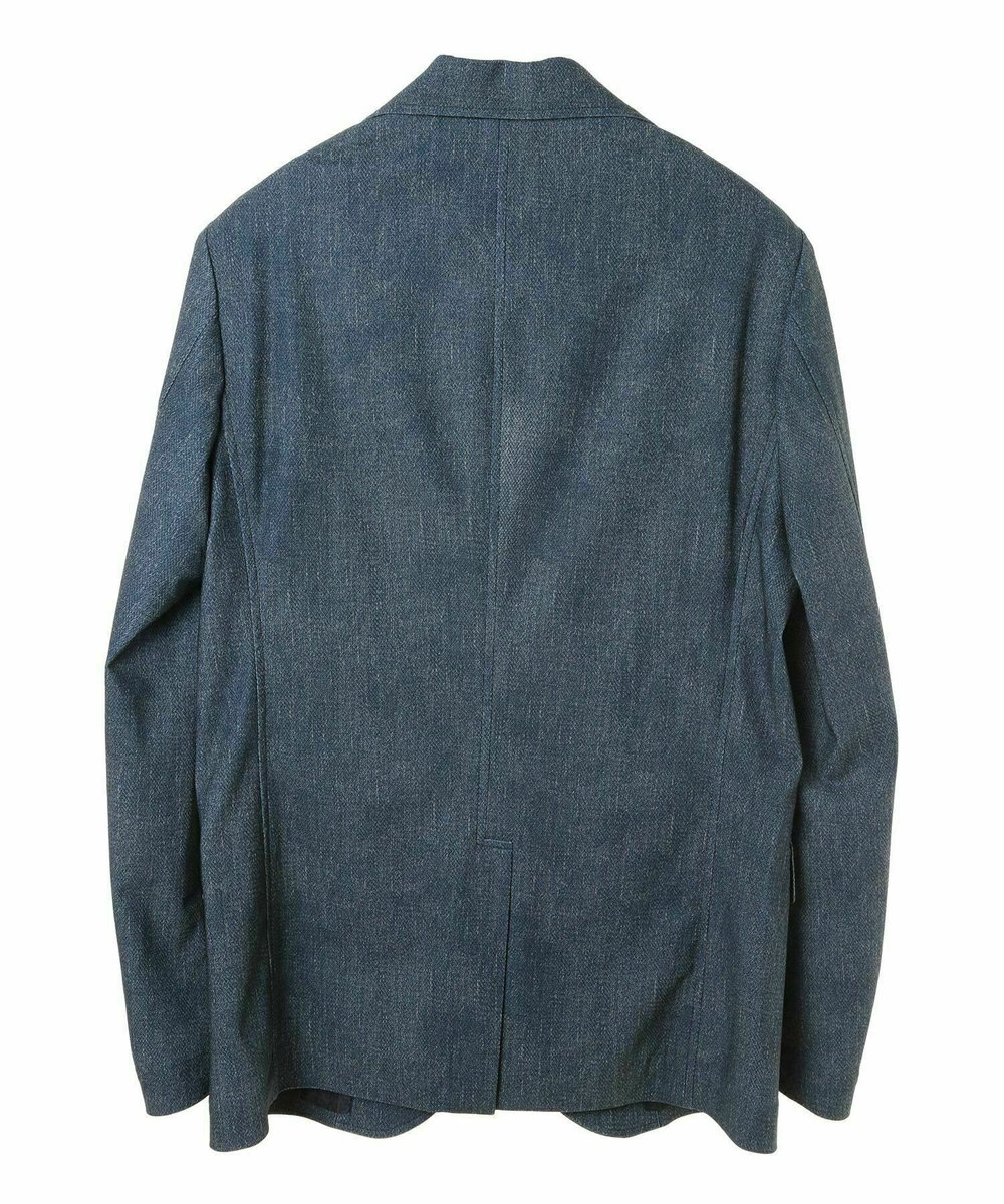 MEN'S BIGI 【COLE HAAN/コール ハーン】別注 トリコットメッシュデニムプリントジャケット＜吸水速乾/EASY CARE＞ ブルー