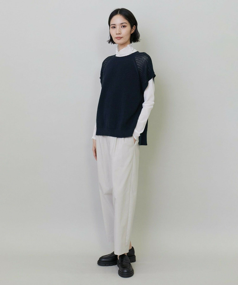 L'EQUIPE ビスコースストレッチカーブパンツ ベージュ