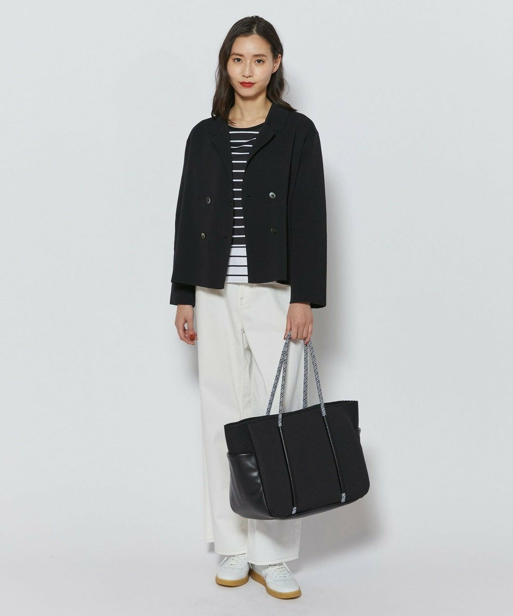 L'EQUIPE ［eclat 2026年5月号掲載商品］バイカラーパネルボーダーカットソー ブラック