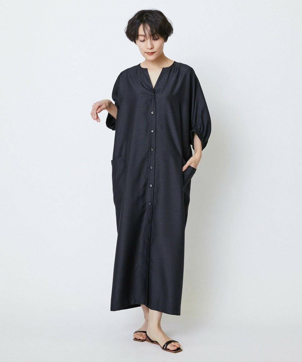 feerique feerique シャンタンワンピース ブラック