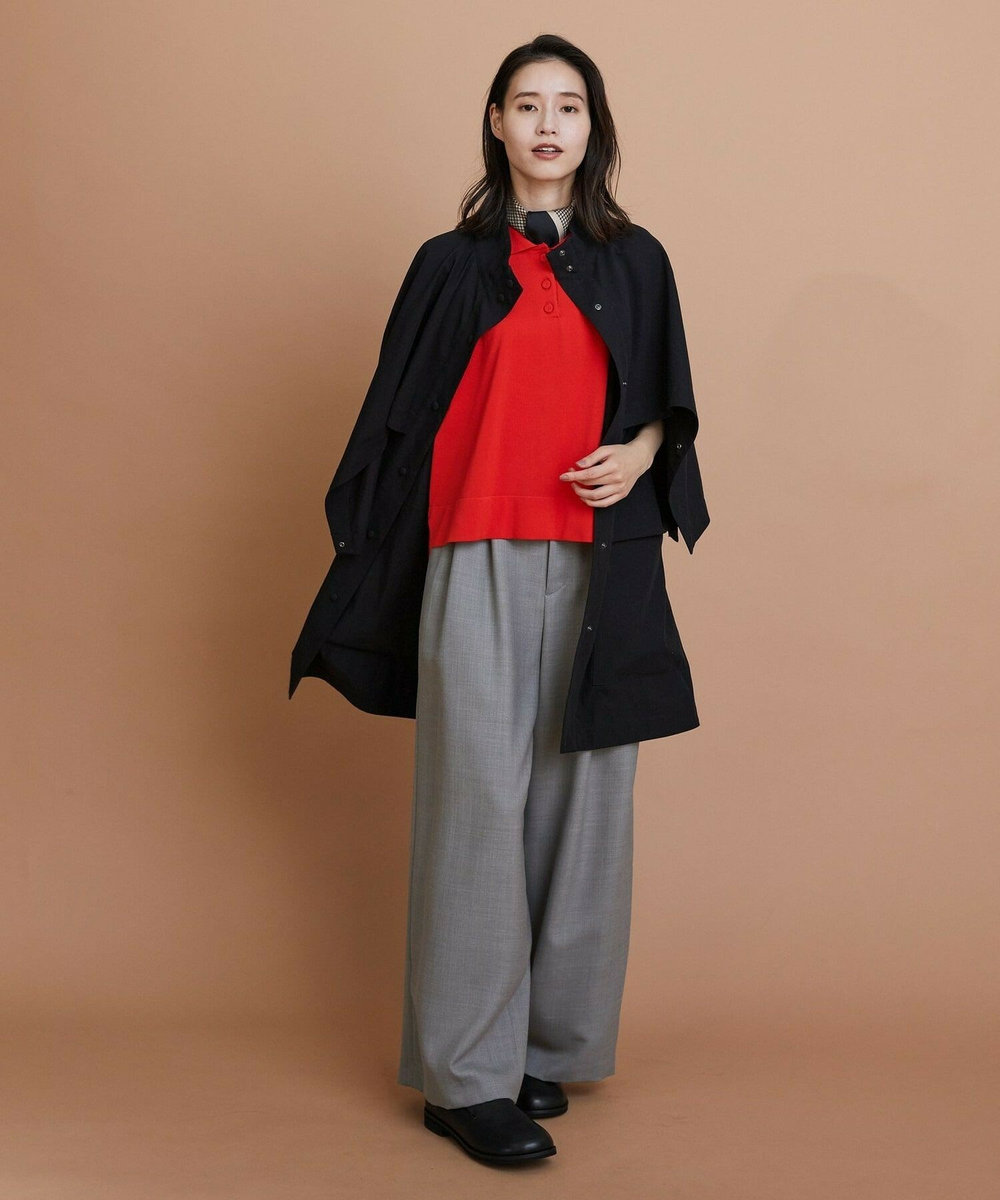 L'EQUIPE コットンナイロンベネシャントレンチコート ブラック