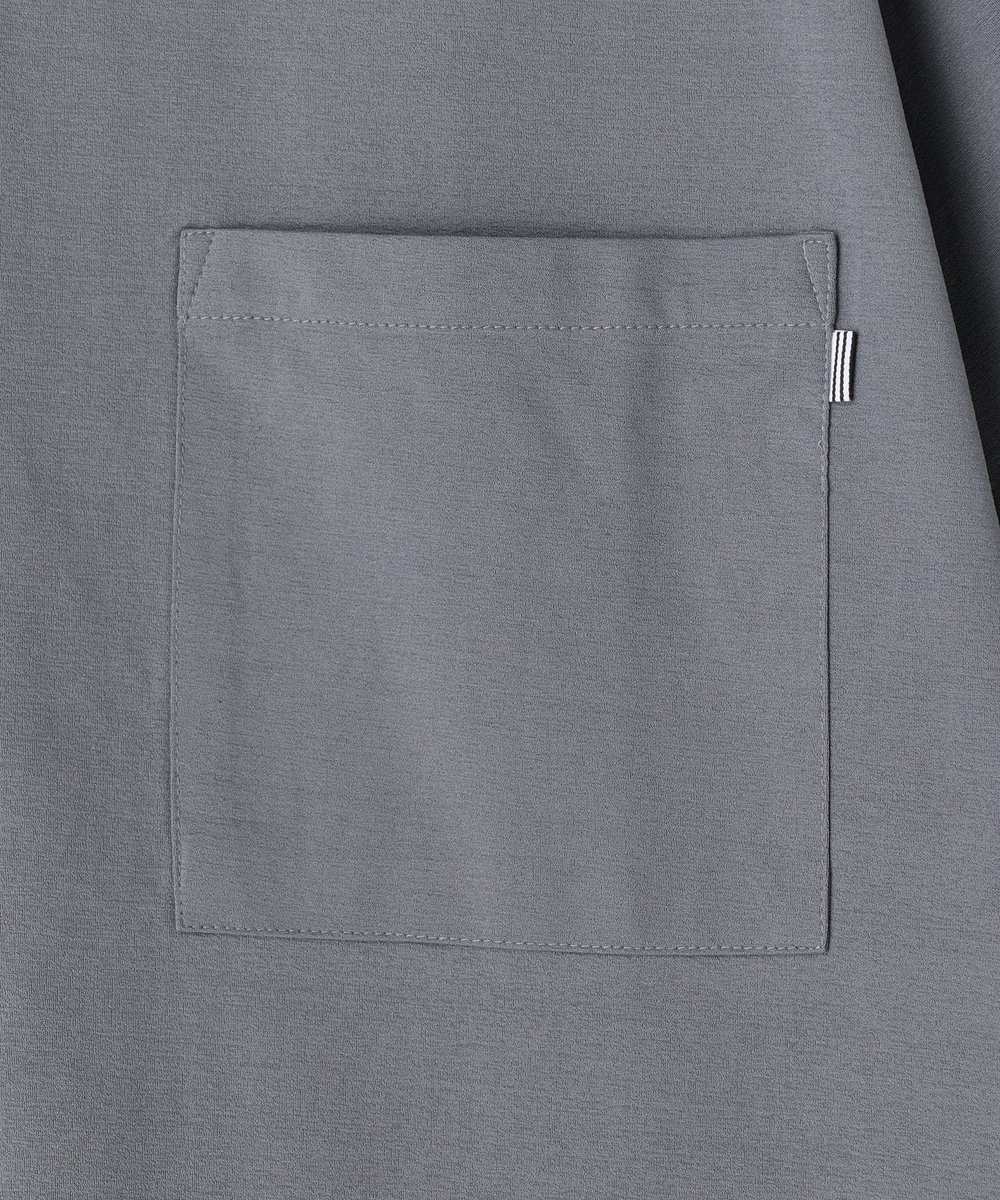 UNION STATION ペーパータッチドローコードTシャツ＜ストレッチ・速乾・マシンウォッシャブル・イージーケア接触冷感＞ グレー