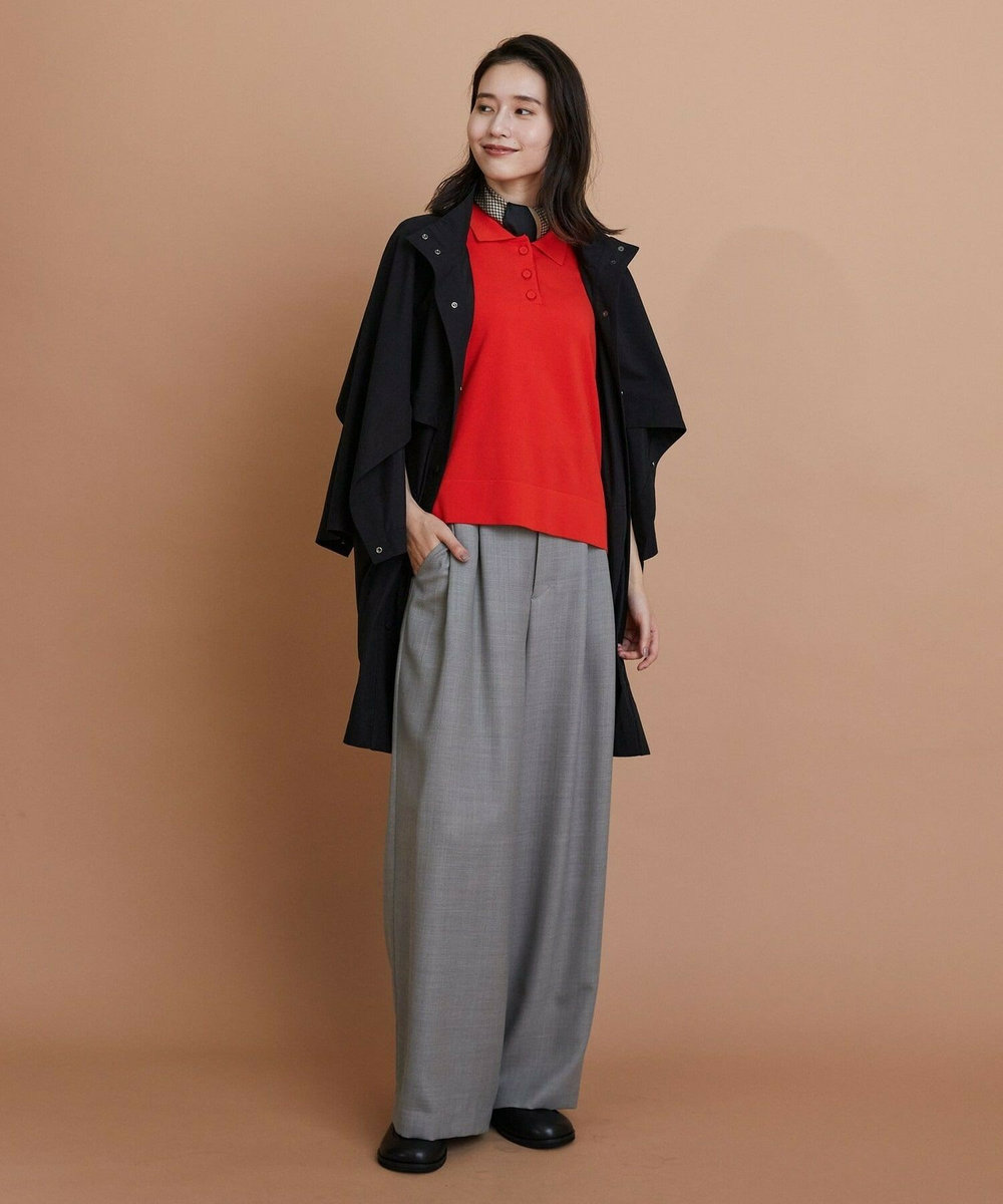 L'EQUIPE コットンナイロンベネシャントレンチコート ブラック