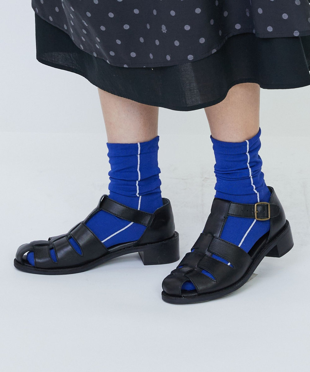 LOISIR サイドラインソックス ブルー