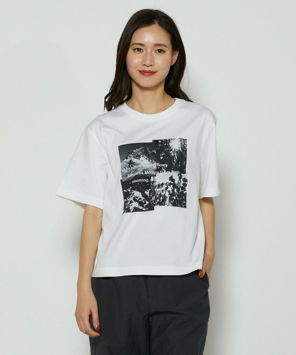 L'EQUIPE フォトプリントTシャツ ホワイト