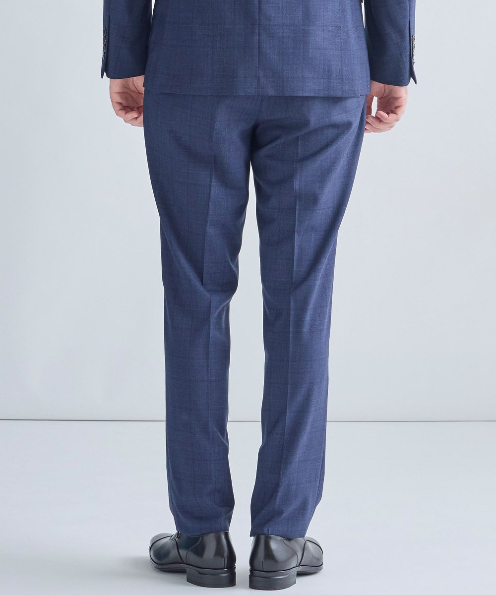 MEN'S BIGI 【Loro Piana/ロロ・ピアーナ】ウール梳毛 グレンチェック柄スーツ ネイビー
