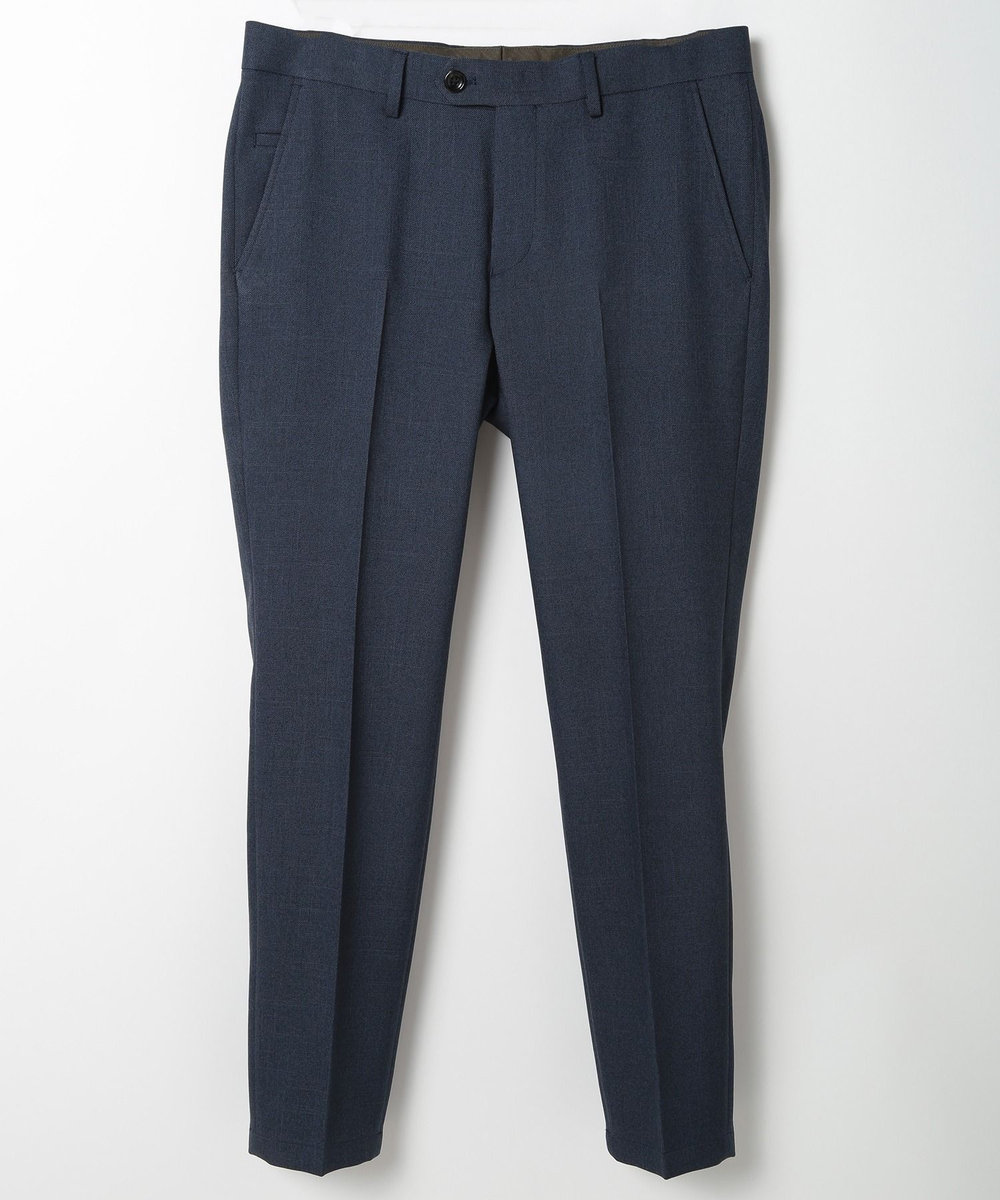 MEN'S BIGI ウール調メランジシャークパンツ ブルー