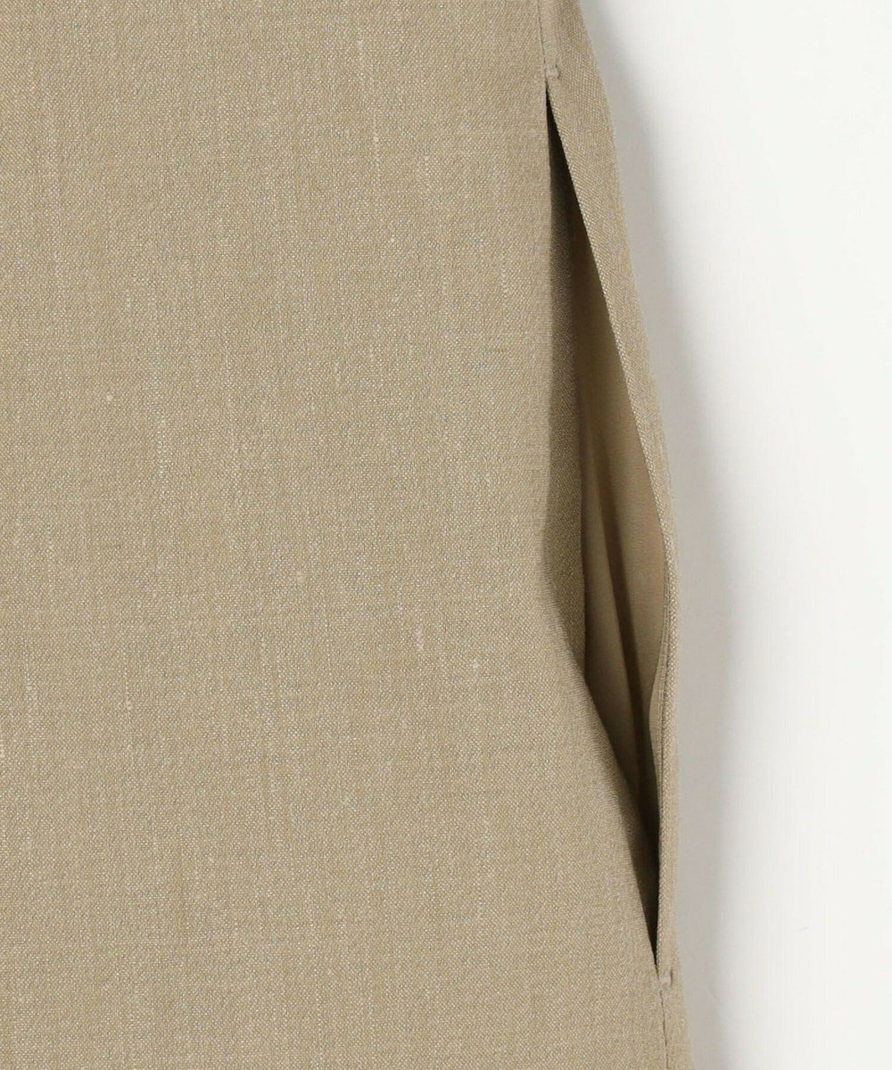 L'EQUIPE COUTURIER ファインリネンクロスワンピース モカ