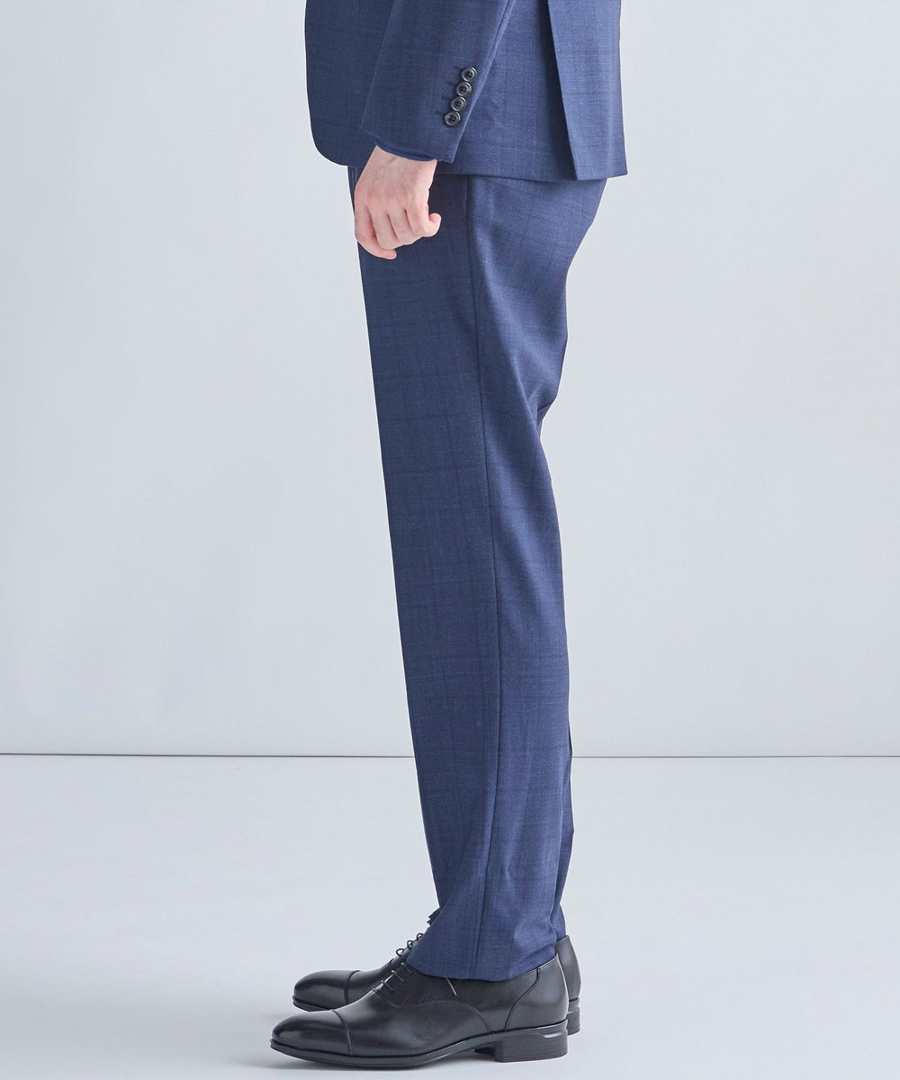 MEN'S BIGI 【Loro Piana/ロロ・ピアーナ】ウール梳毛 グレンチェック柄スーツ ネイビー