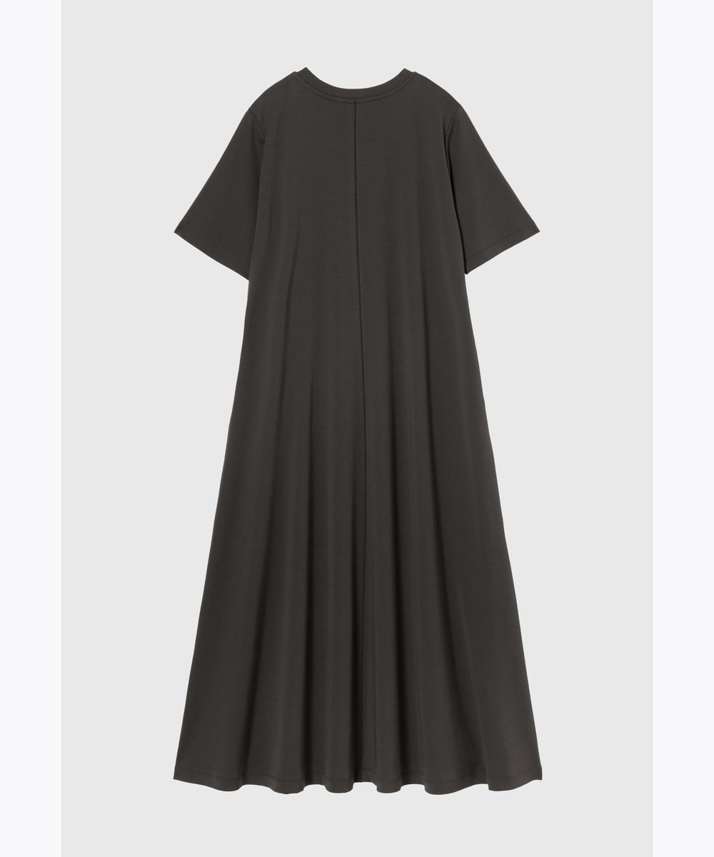 DÉPAREILLÉ SMOOTH JERSEY SHORT SLEEVE DRESS / スムースジャージーショートスリーブドレス ブラウン