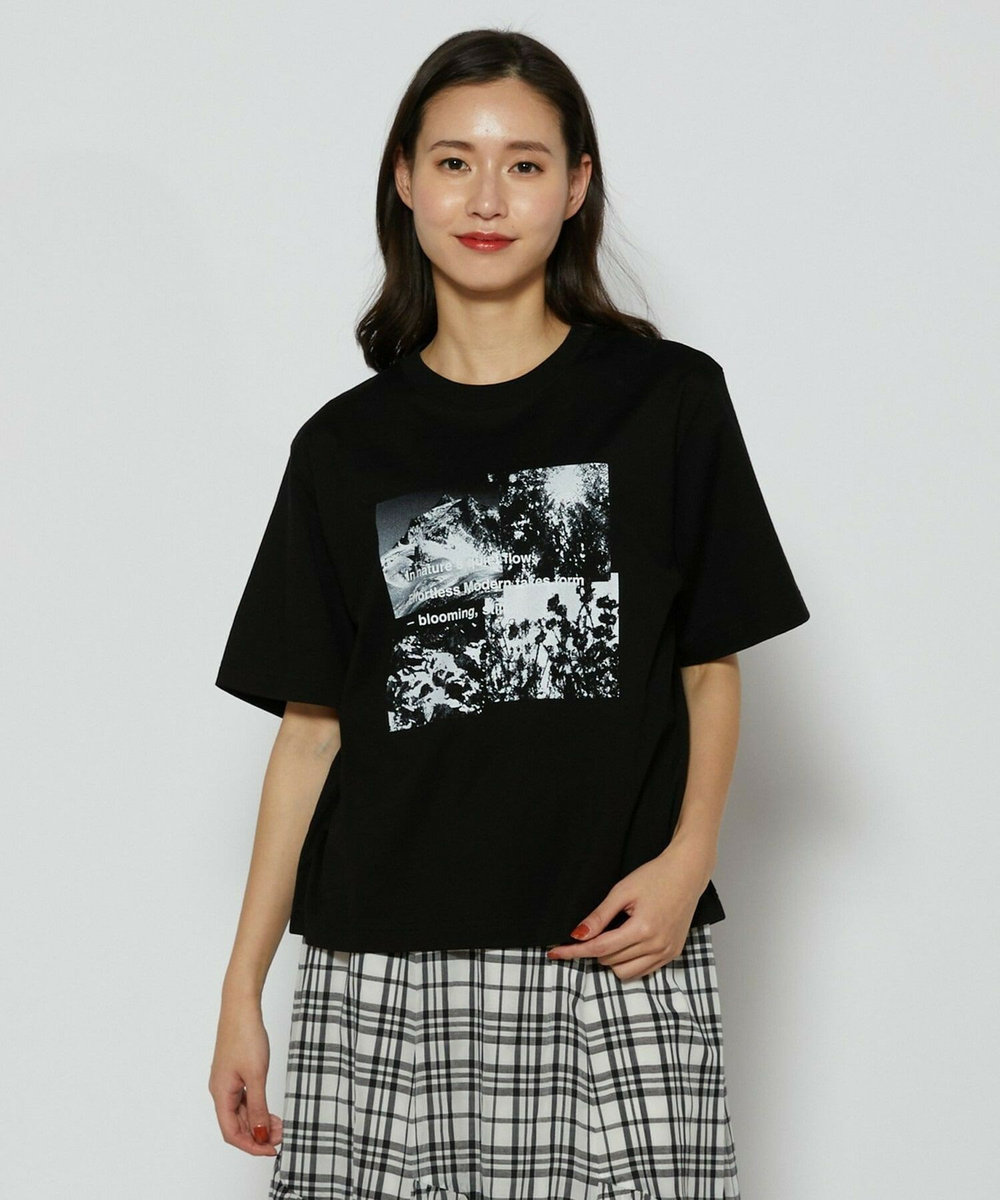 L'EQUIPE フォトプリントTシャツ ブラック