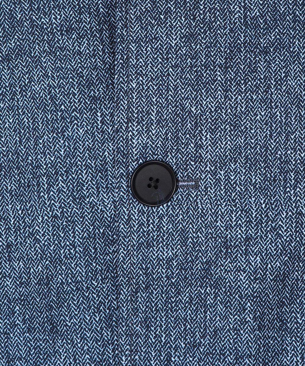 MEN'S BIGI ドットエアーヘリンボーンプリントスタンドカラージャケット＜保温/透湿/撥水/防シワ/ストレッチ＞ ネイビー