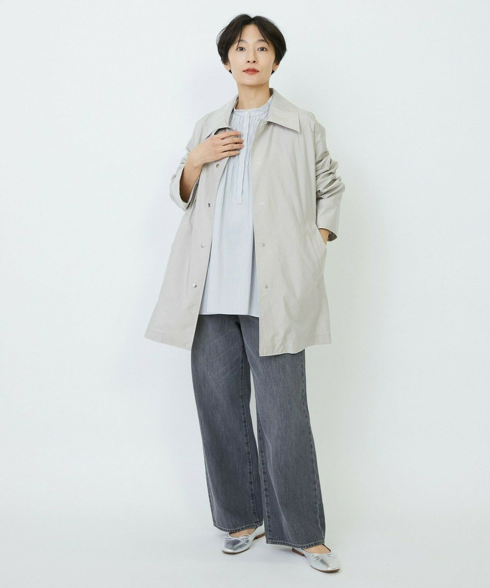 feerique feerique シルキータフタバルカラーコート ベージュ
