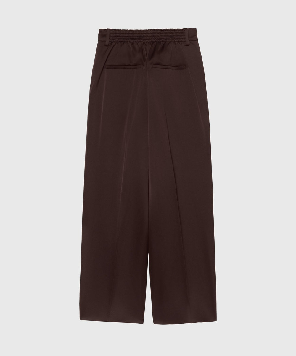 DÉPAREILLÉ SATIN FLARE PANTS / サテンフレアパンツ ブラウン