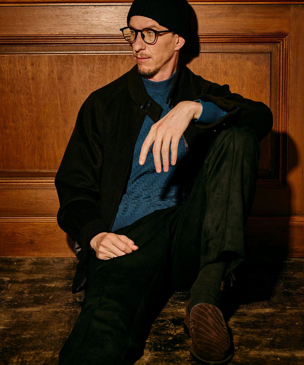 MEN'S BIGI 《別注》BARACUTA ツイルビーバージャージG4ブルゾン ブラック