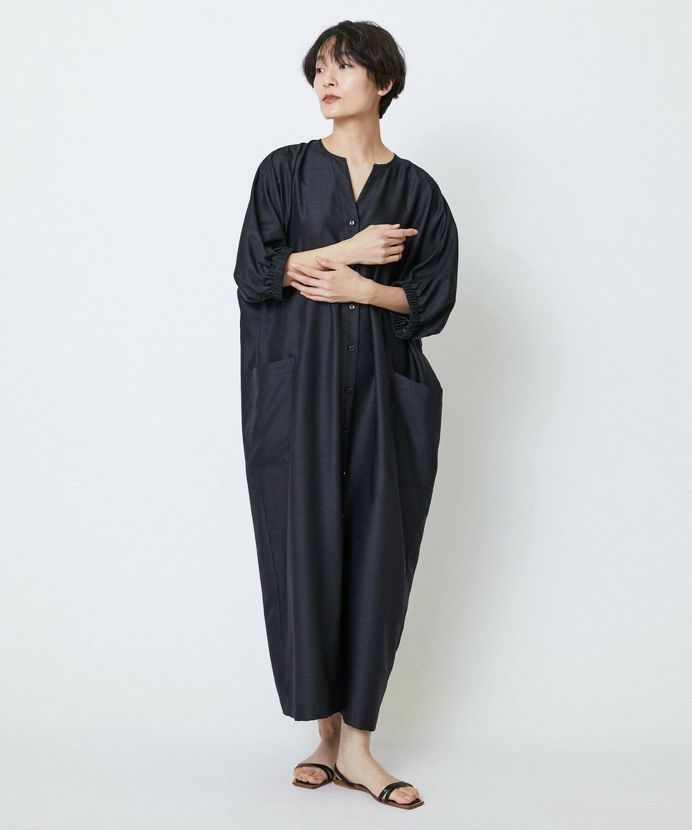 feerique feerique シャンタンワンピース ブラック