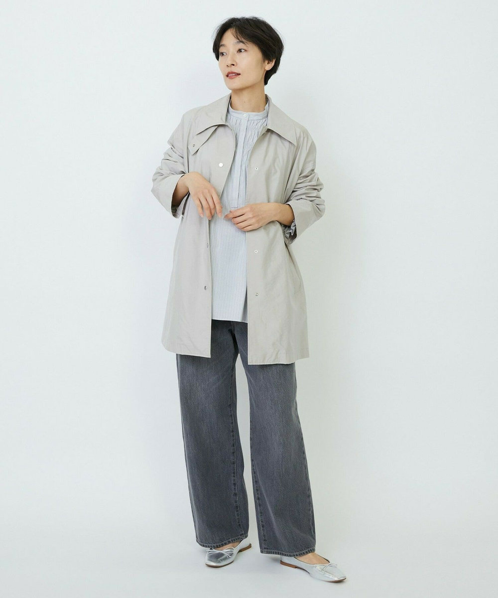 feerique feerique シルキータフタバルカラーコート ベージュ