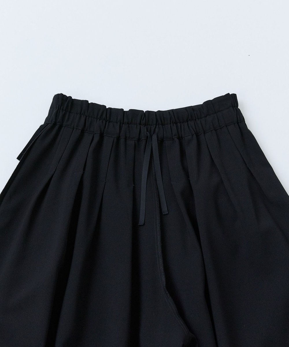 LOISIR エコダブルクロスフレアーパンツ ブラック