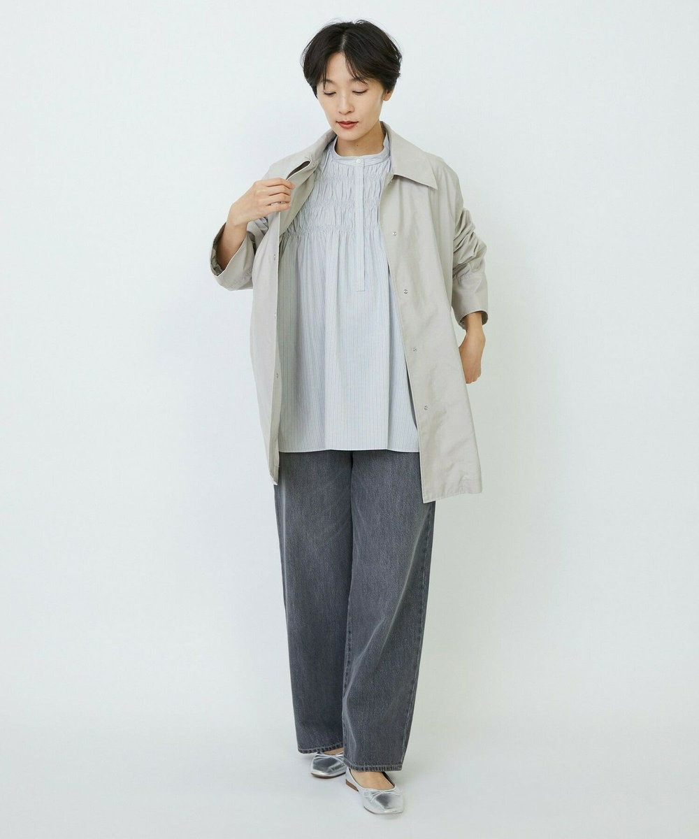feerique feerique シルキータフタバルカラーコート ベージュ
