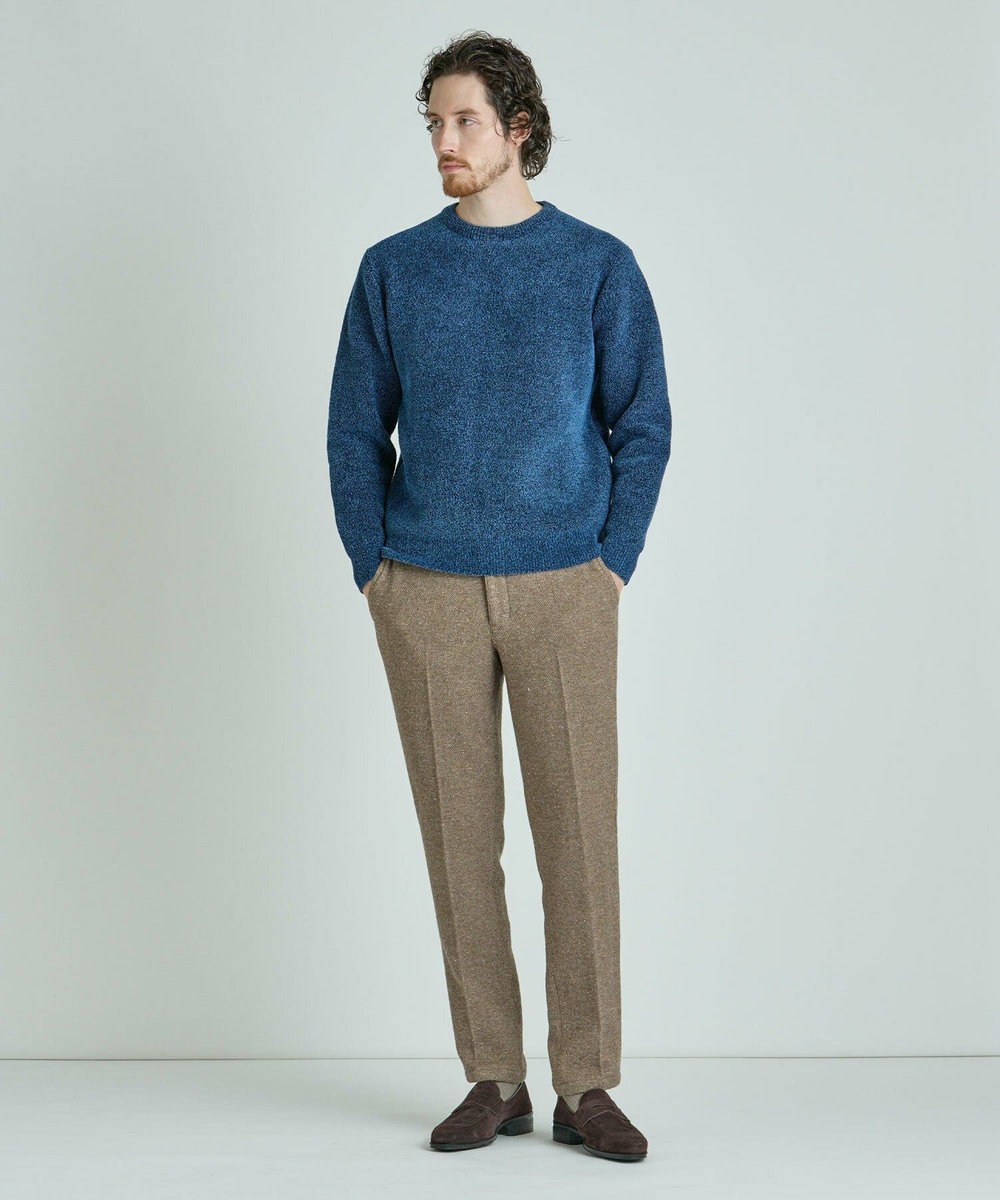 MEN'S BIGI シルクネップウール絡みイージーパンツ ベージュ