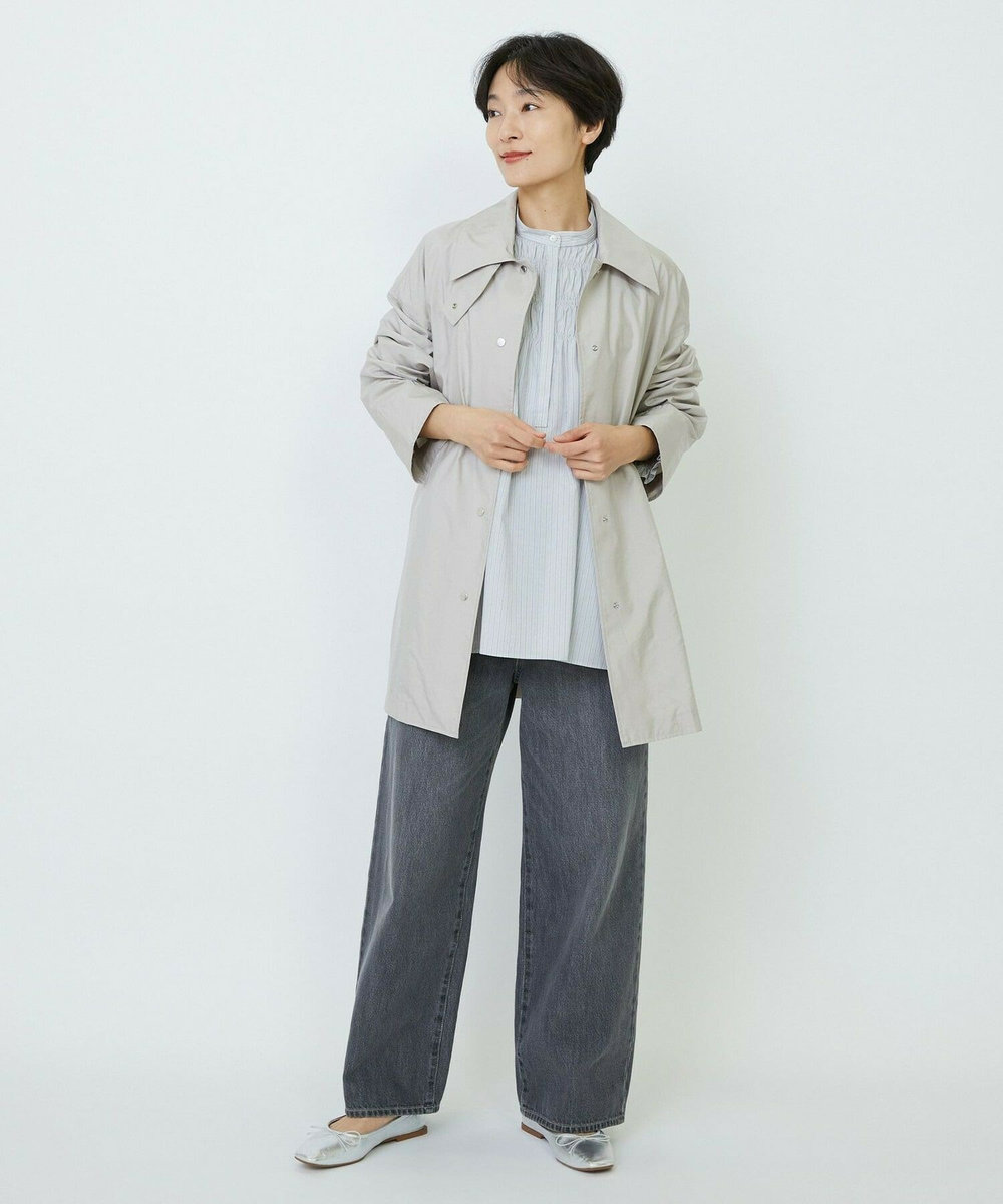 feerique feerique シルキータフタバルカラーコート ベージュ