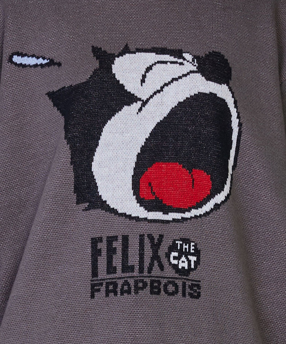 FRAPBOIS FELIX フェイスニット チャコールグレー