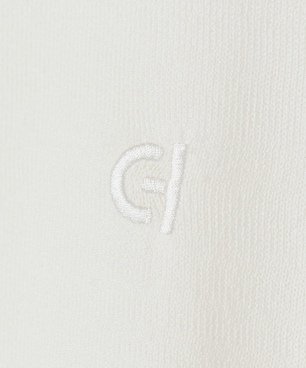 MEN'S BIGI 【COLE HAAN/コール ハーン】別注 ロゴ刺繍ニット半袖Tシャツ＜持続冷感＞ ホワイト