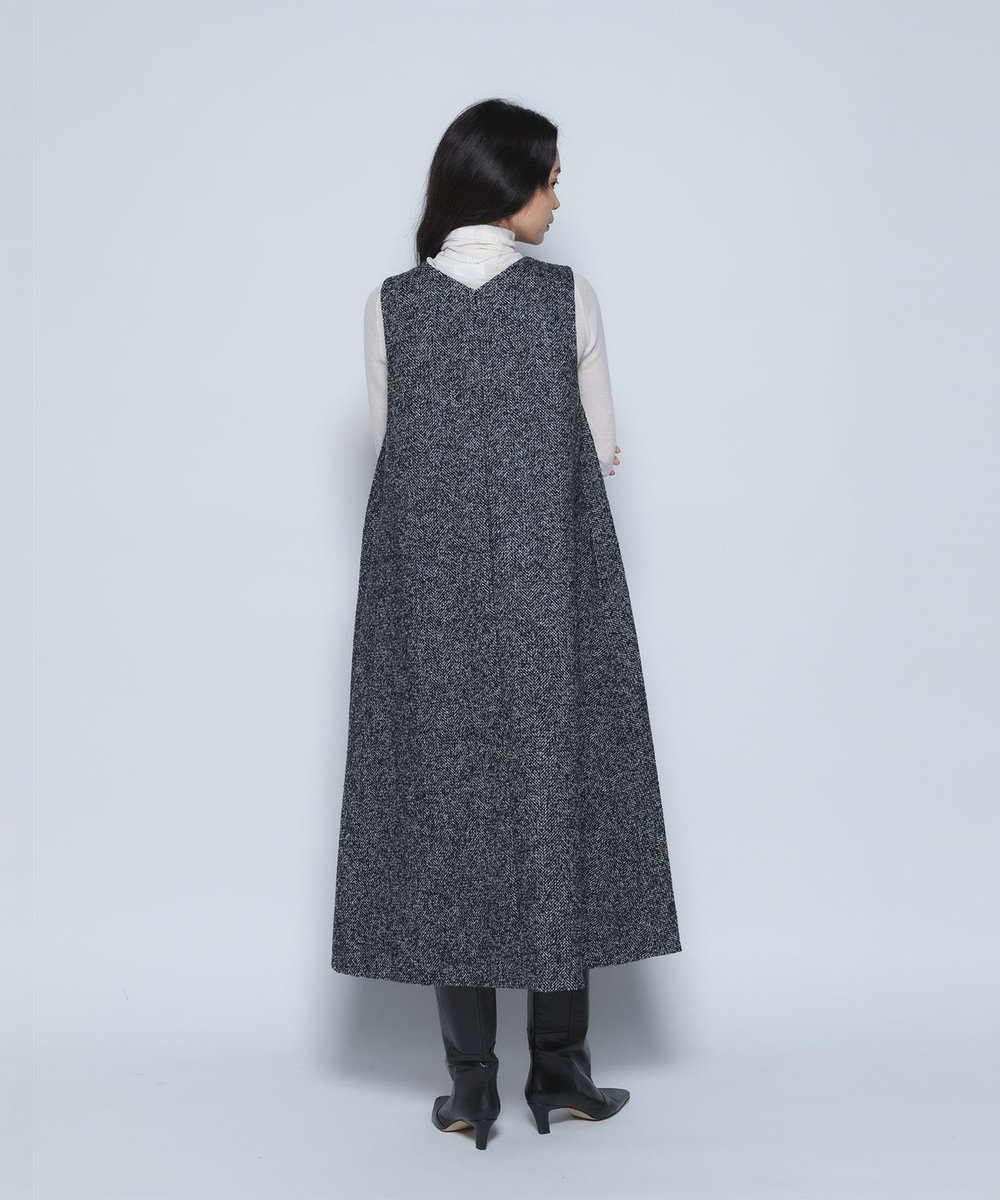 1er Arrondissement ループツイードジャンパースカート ブラック