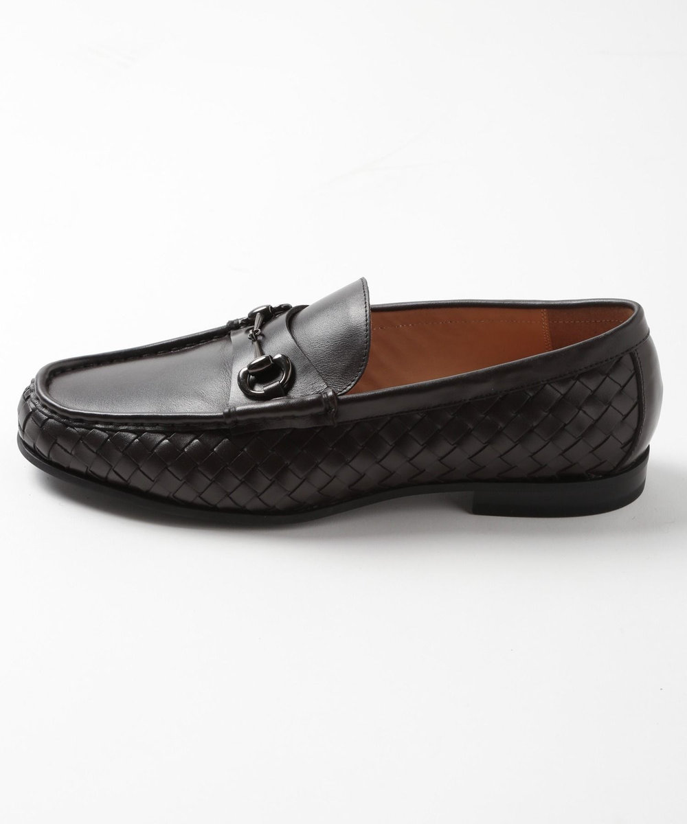 MEN'S BIGI メッシュレザー ビットローファー ダークブラウン