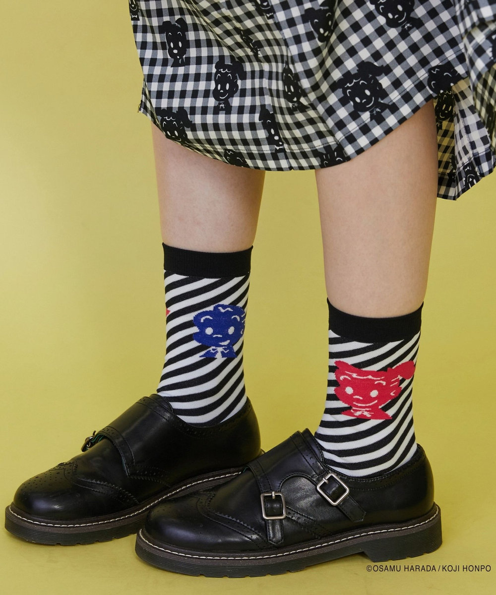 FRAPBOIS OSAMU GOODS ストライプソックス ブラック