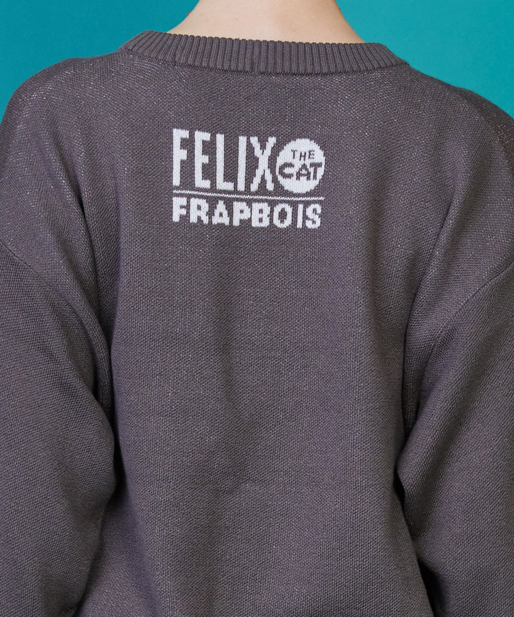 FRAPBOIS FELIX フェイスニット チャコールグレー