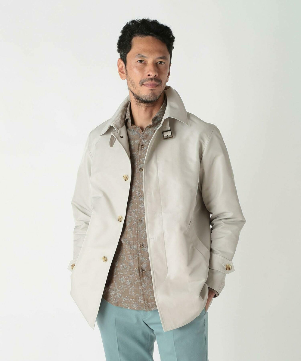 MEN'S BIGI シャンブレーツイルメモリースプリングコート オフホワイト