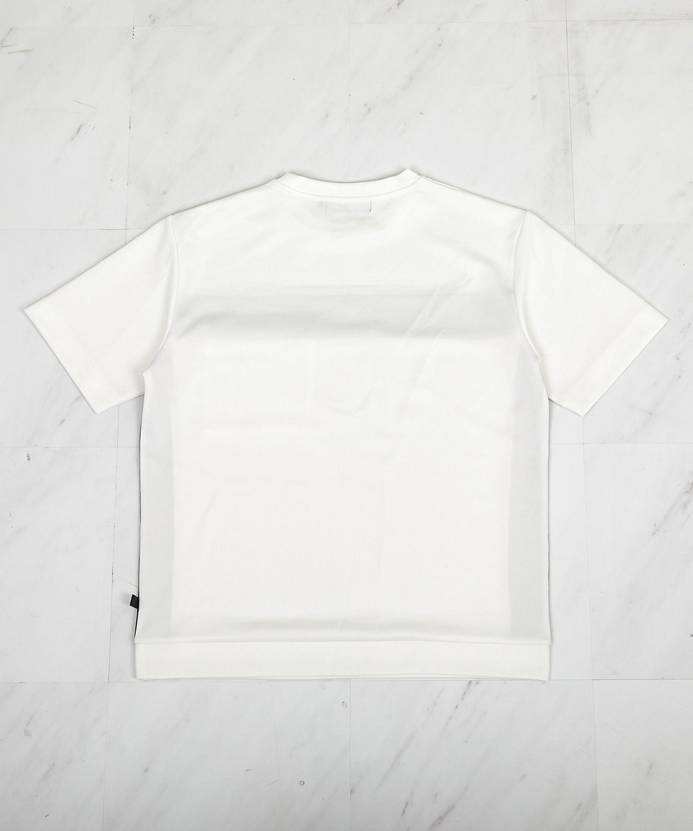 UNION STATION 【接触冷感】キシリトールパネル切り替えポンチTシャツ ホワイト