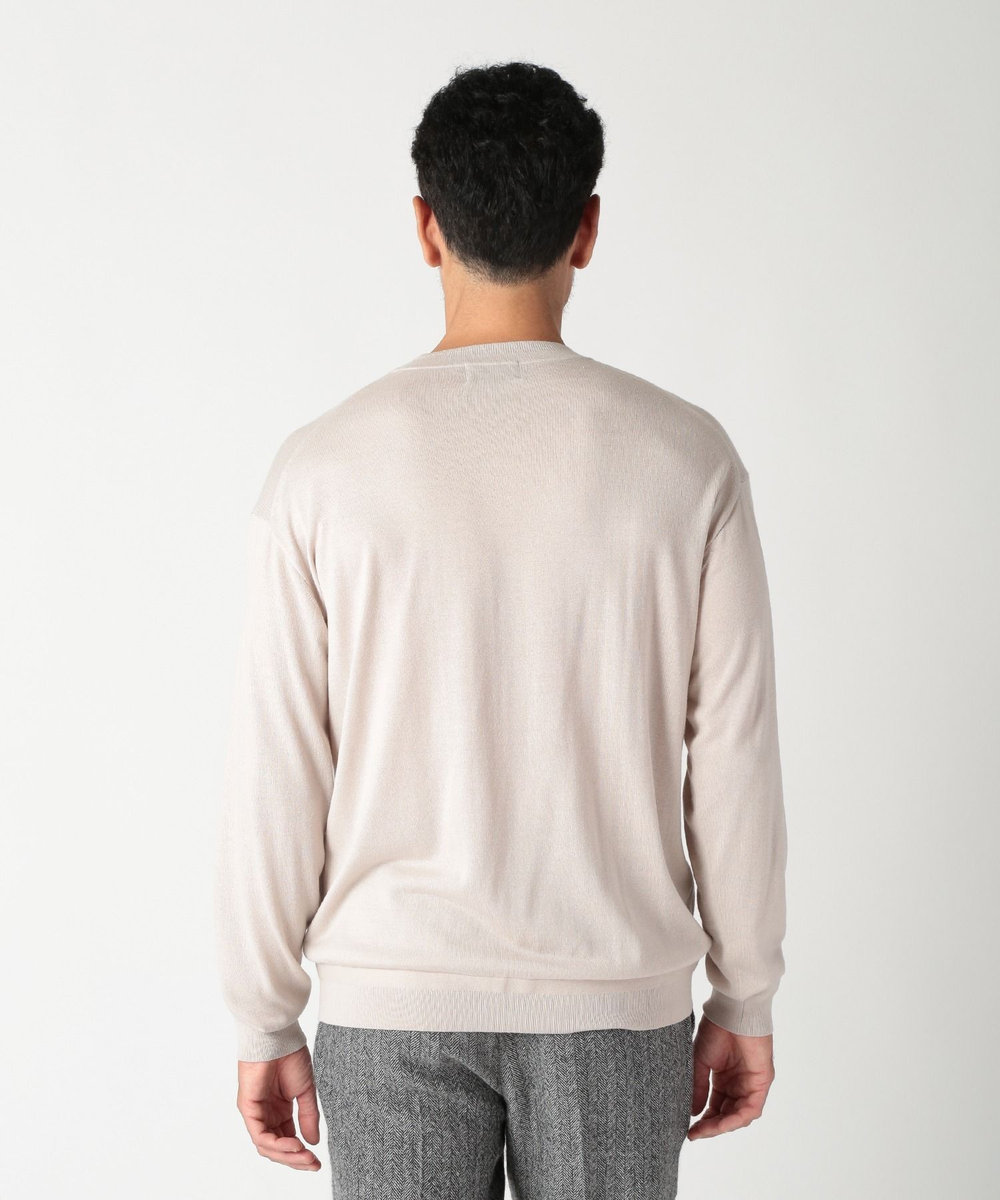 MEN'S BIGI 16Gハイゲージクルーニットソー ベージュ