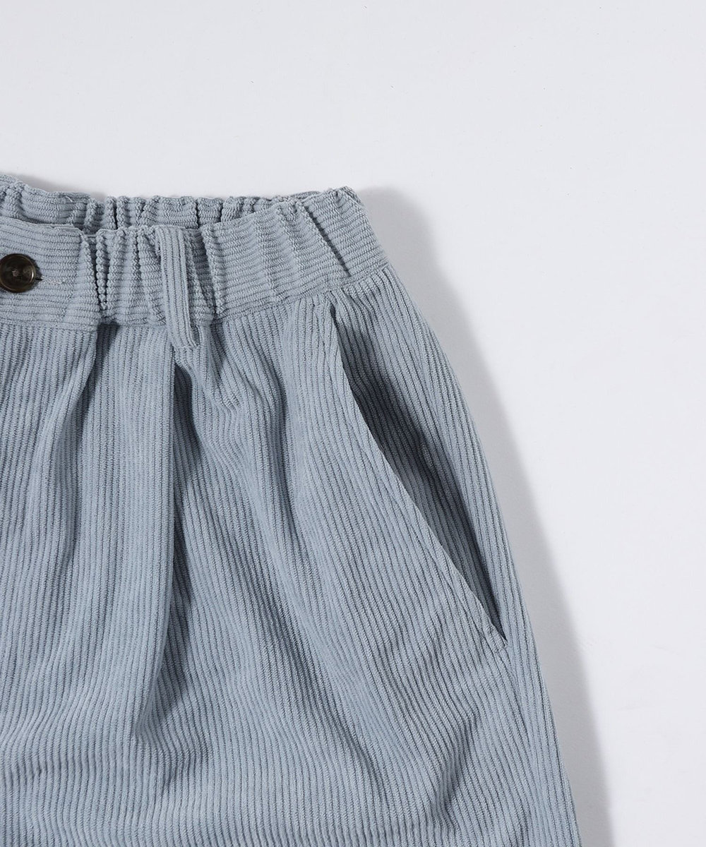 MEN'S BIGI サマーコーデュロイワイドハーフパンツ サックスブルー