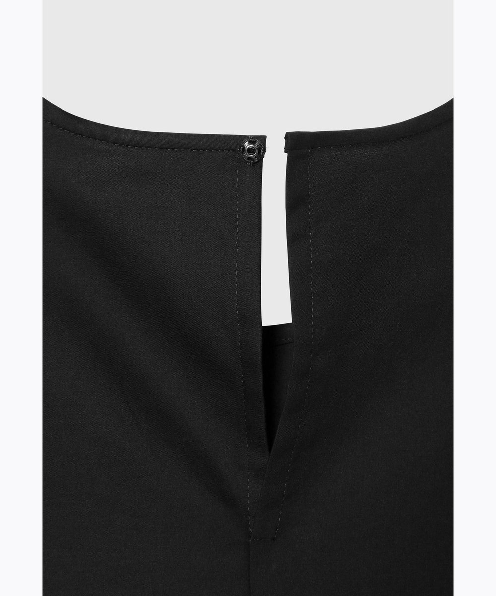DÉPAREILLÉ COTTON TYPEWRITER PEPLUM BLOUSE / コットンタイプライターペプラムブラウス ブラック