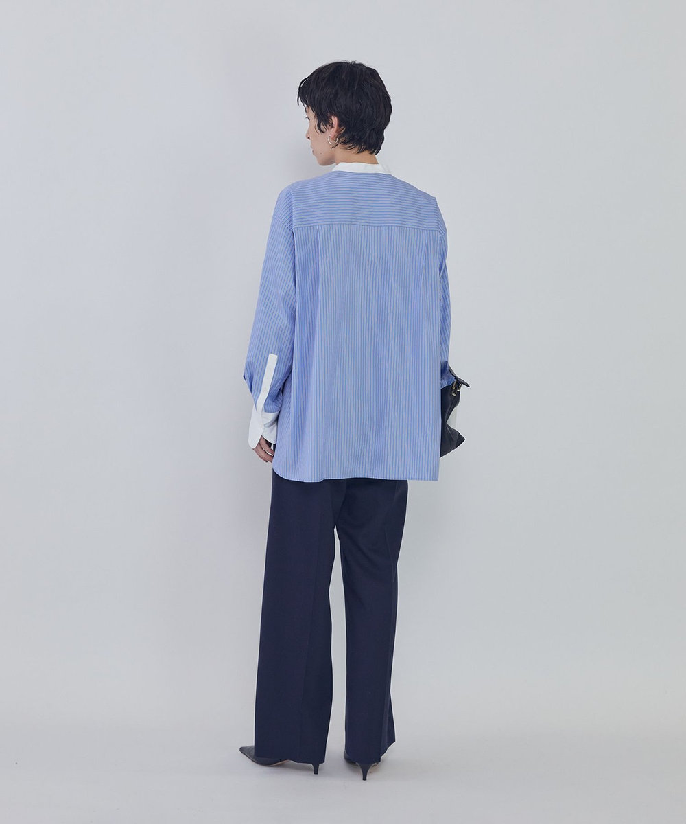 1er Arrondissement ウールギャバジントラウザー ネイビー