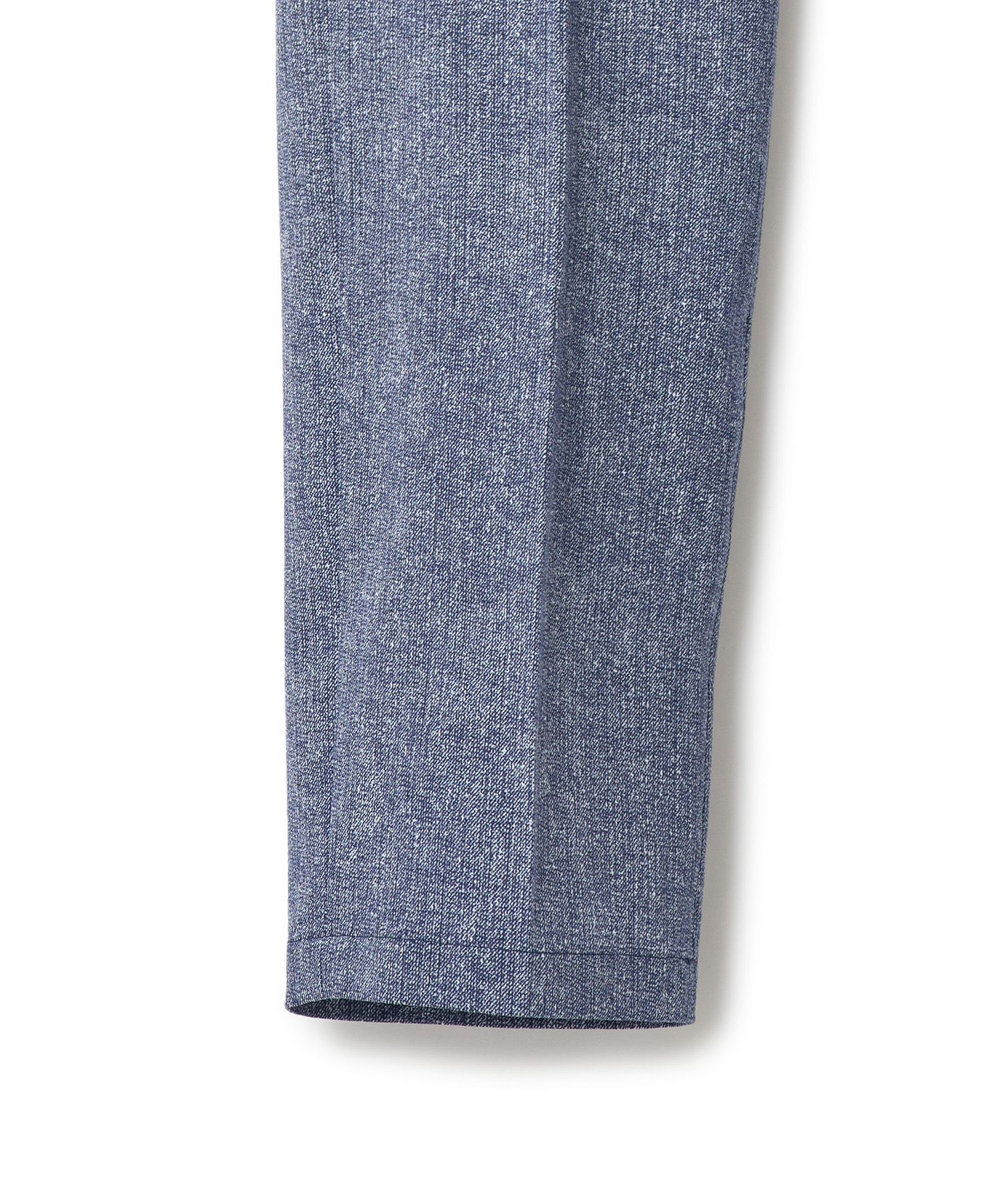 MEN'S BIGI 【ACTIVE TAILOR】Dot Air ヘリンボーン×千鳥格子/デニム柄 セットアップパンツ＜通気性/吸水速乾/ストレッチ＞ ブルー