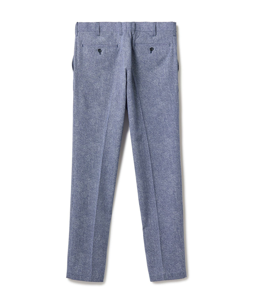 MEN'S BIGI 【ACTIVE TAILOR】Dot Air ヘリンボーン×千鳥格子/デニム柄 セットアップパンツ＜通気性/吸水速乾/ストレッチ＞ ブルー