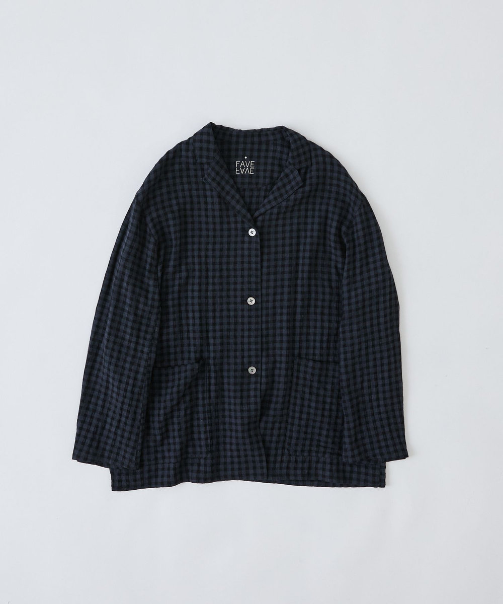 congés payés ADIEU TRISTESSE 【FAVE】シャーリングシャツジャケット ブルー系その他