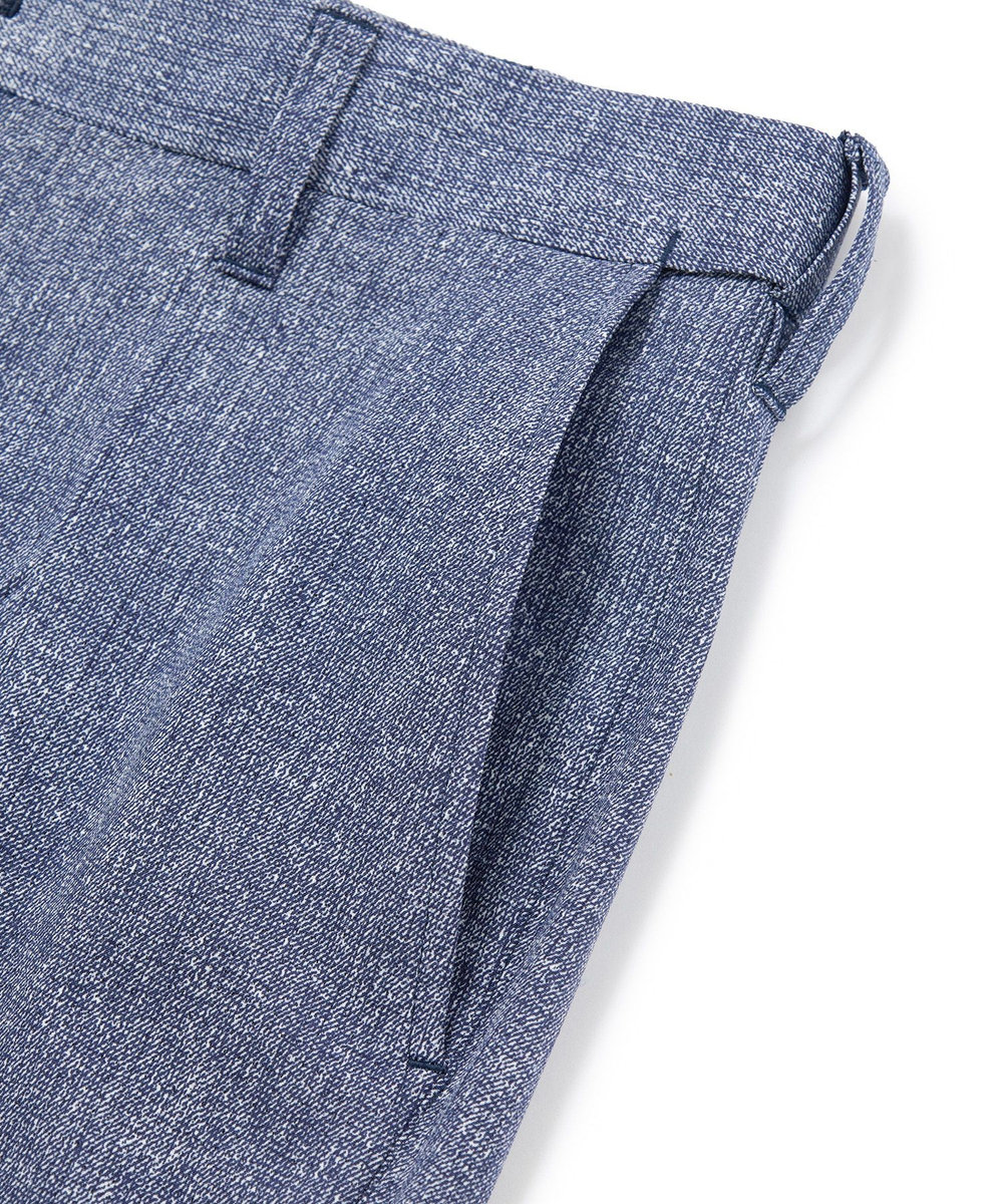 MEN'S BIGI 【ACTIVE TAILOR】Dot Air ヘリンボーン×千鳥格子/デニム柄 セットアップパンツ＜通気性/吸水速乾/ストレッチ＞ ブルー