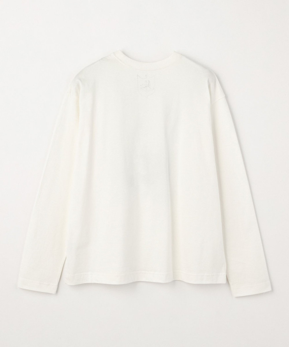 LOISIR 【EC限定・アーティストコラボ】LOISIR×TORANEKOBONBON CATプリントロングスリーブTシャツ オフホワイト