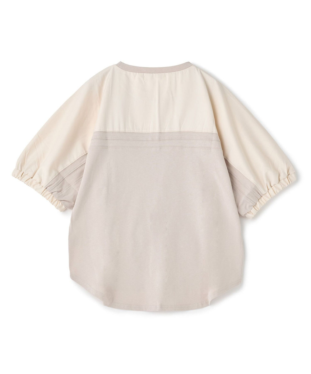 NOWADAYS 布帛ドッキングドルマンTシャツ ベージュ