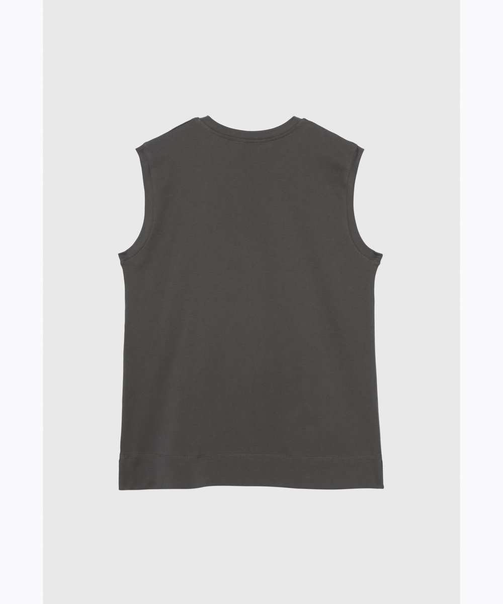DÉPAREILLÉ LOTUS NO SLEEVE CUT AND SEWN / ロータスノースリーブカットソー チャコールグレー