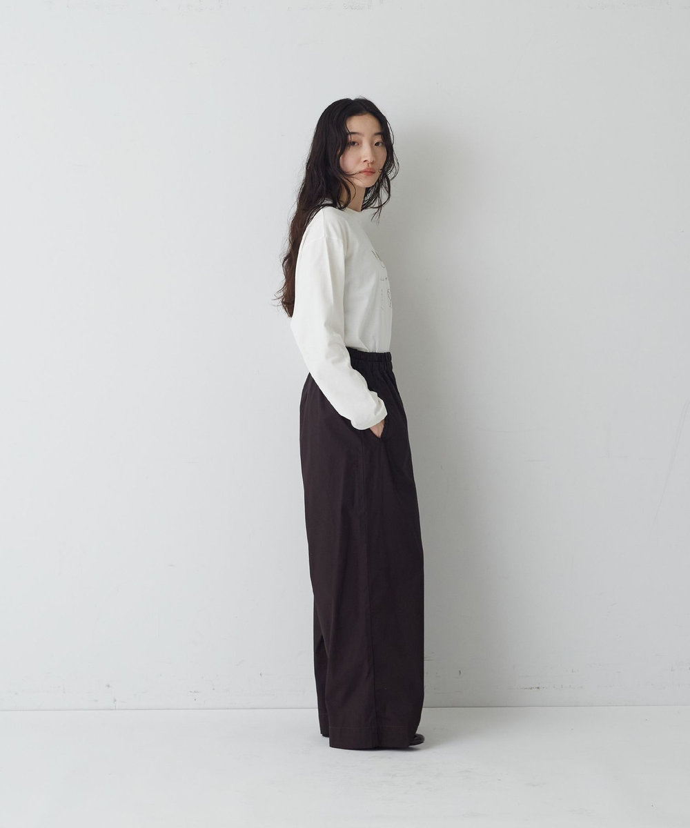 congés payés ADIEU TRISTESSE ストレートイージーパンツ ブラウン