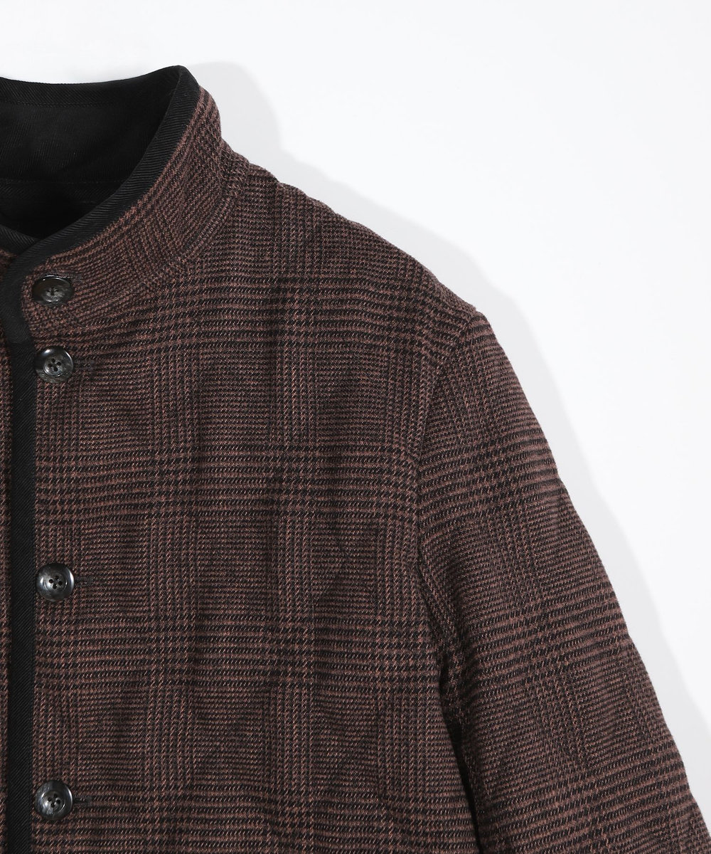 MEN'S BIGI クラシックツイードスタンドカラーブルゾン ブラウン系その他